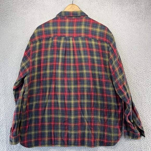 Carbon 2 Cobalt Flannel Shirt Mens Extra Large Black Colorful Plaid Check Cotton - Picture 10 of 11